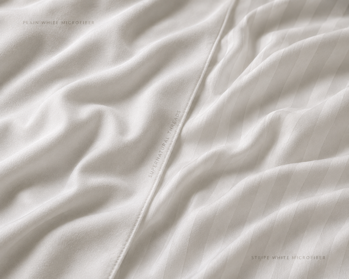 Plain White & Stripe Microfiber