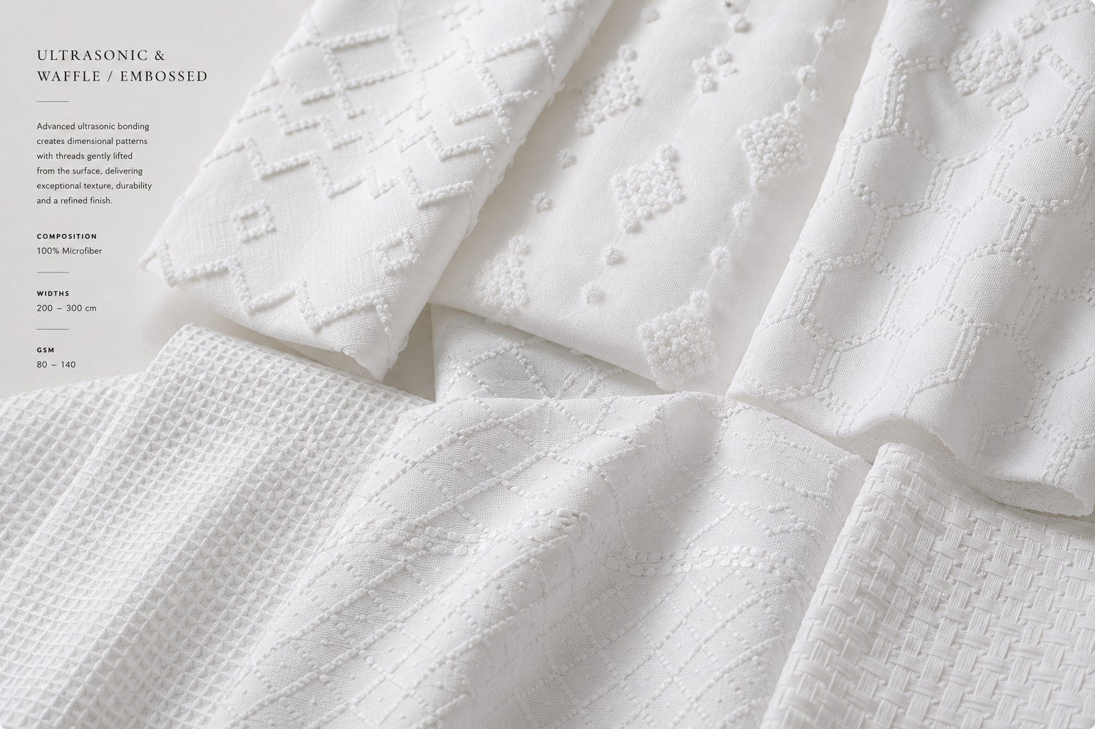 Ultrasonic Waffle Embossed Microfiber